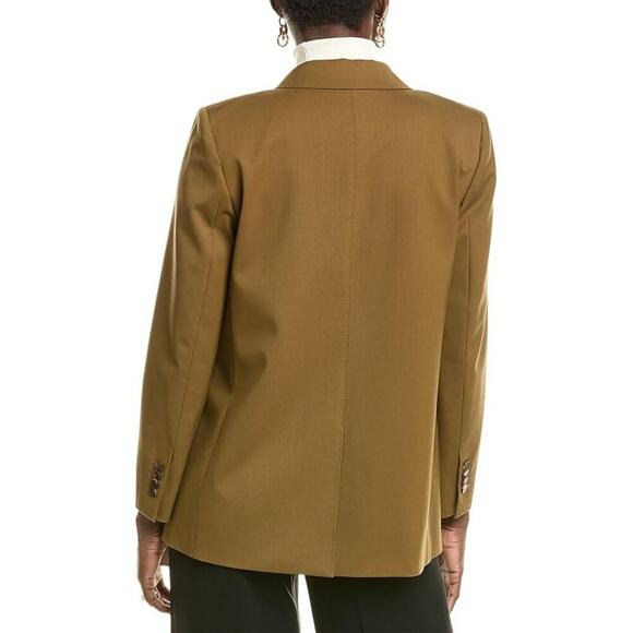 Lafayette 148 New York Whitney Wool Blend Blazer | Brown Green | SZ 4 - Picture 2 of 11